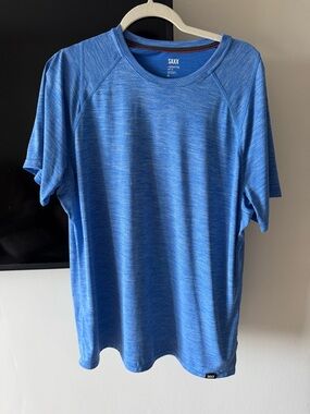 Saxx Men’s Heathered Blue Short Sleeve Performance Tee
